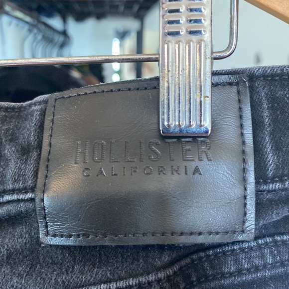 Washed Black Slim Straight Hollister Jeans - Picture 3 of 4